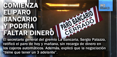 Comienza el paro bancario y podría faltar dinero