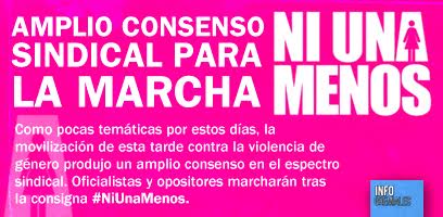 Amplio consenso sindical para la marcha #NiUnaMenos