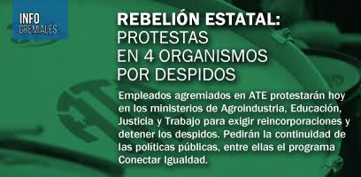 Rebelión estatal: protestas en 4 organismos por despidos