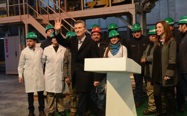 Entre los despidos, Macri inauguró una fábrica en Pergamino