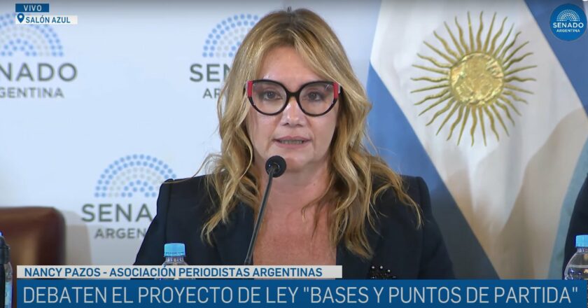 Nancy Pazos por Periodistas Argentinas reclamó en el Senado por el cierre de Télam: «No legitimen por ley el fin del periodismo federal y democrático»